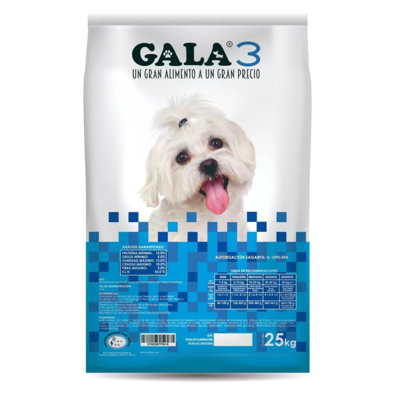Gala 3 de 25 kg.