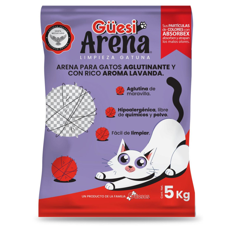 Güesi Arena Lavanda 5 bultos de 5 kg.