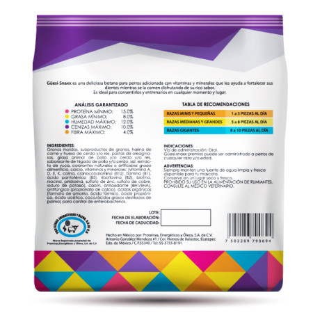 Güesi Snaxx 30 sobres de 100 gr.
